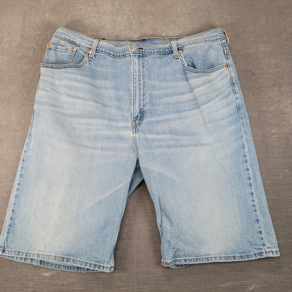 Levis 569 Loose Straight Denim Shorts Mens 42 Light Wash Blue Jean